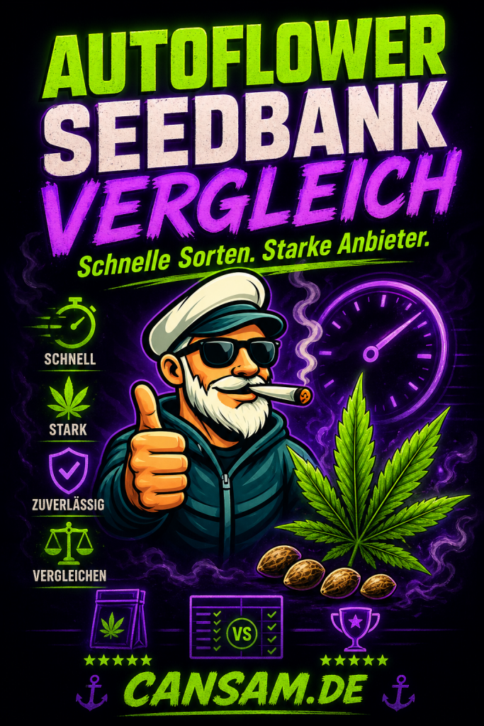 Autoflower Seedbank Vergleich auf Cansam.de mit Sorten, Bewertungen und Anbieterinfos